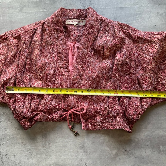 Free People Rosalina Tie Front Cropped Jacket Size XS - Picture 9 of 10
